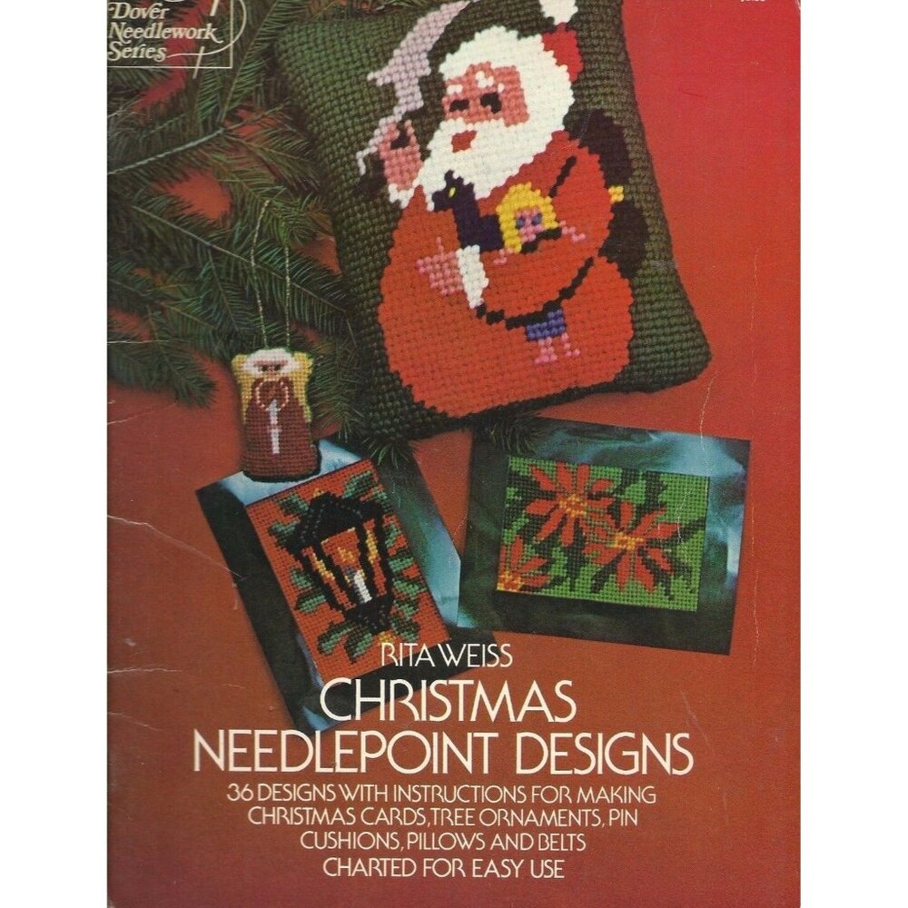 Christmas Needlepoint Designs by Rita Weiss 1975 36 Charted Design Cross Stitch